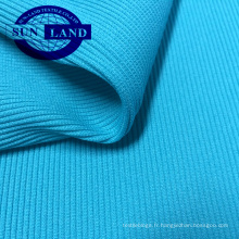 manteau sport revers ourlet en tissu extensible 95 polyester 5 élasthanne spandex 2x2 tricot côtelé circulaire